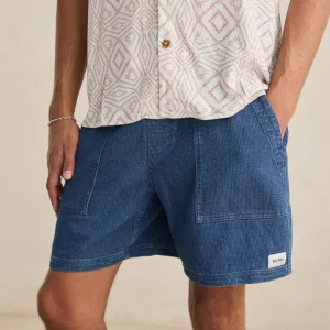 Short Textured Wale Bleu Denin Rhythm