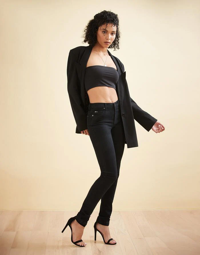 Jeans T.Haute, J.Droite Étroite, SWP1130BK Yoga Jeans – Image 2