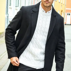 Jack & Jones Harrison Wool Coat Black