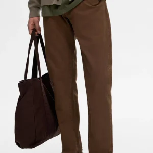 Selected Straight Scott Jeans Dark Earth