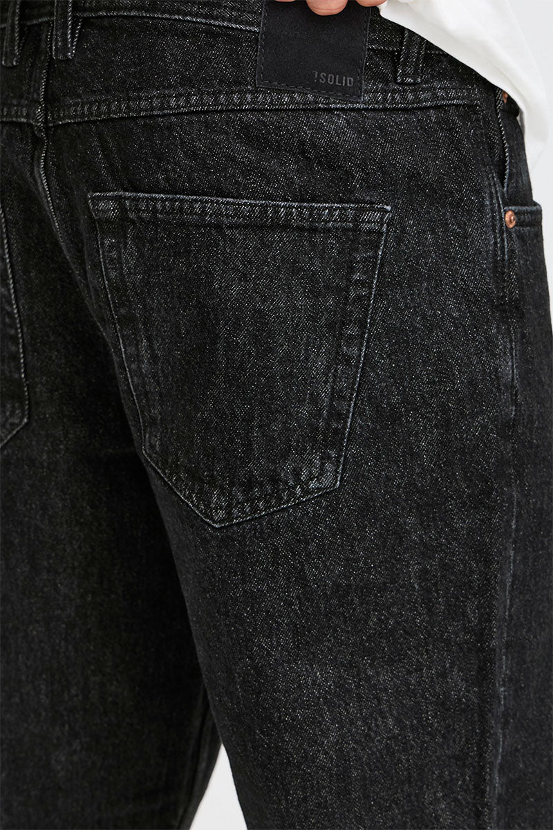 Solid Ryan Relaxed Fit Black Denim – Image 5