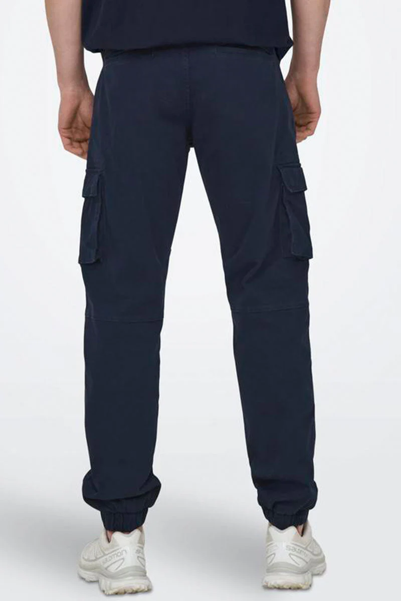 Only & Sons Cam Stage Cargo Cuff Pants dress blues – Image 5