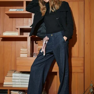 New York Studio women’s chino pants in stretch denim wide leg