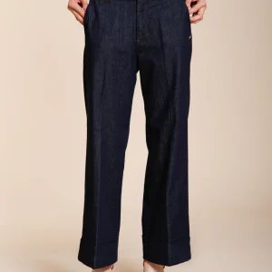 New York Studio Cropped City women's chino pants in denim straight fit