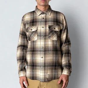 Fat Moose Adrian Cotton Check Shirt Sand / Black
