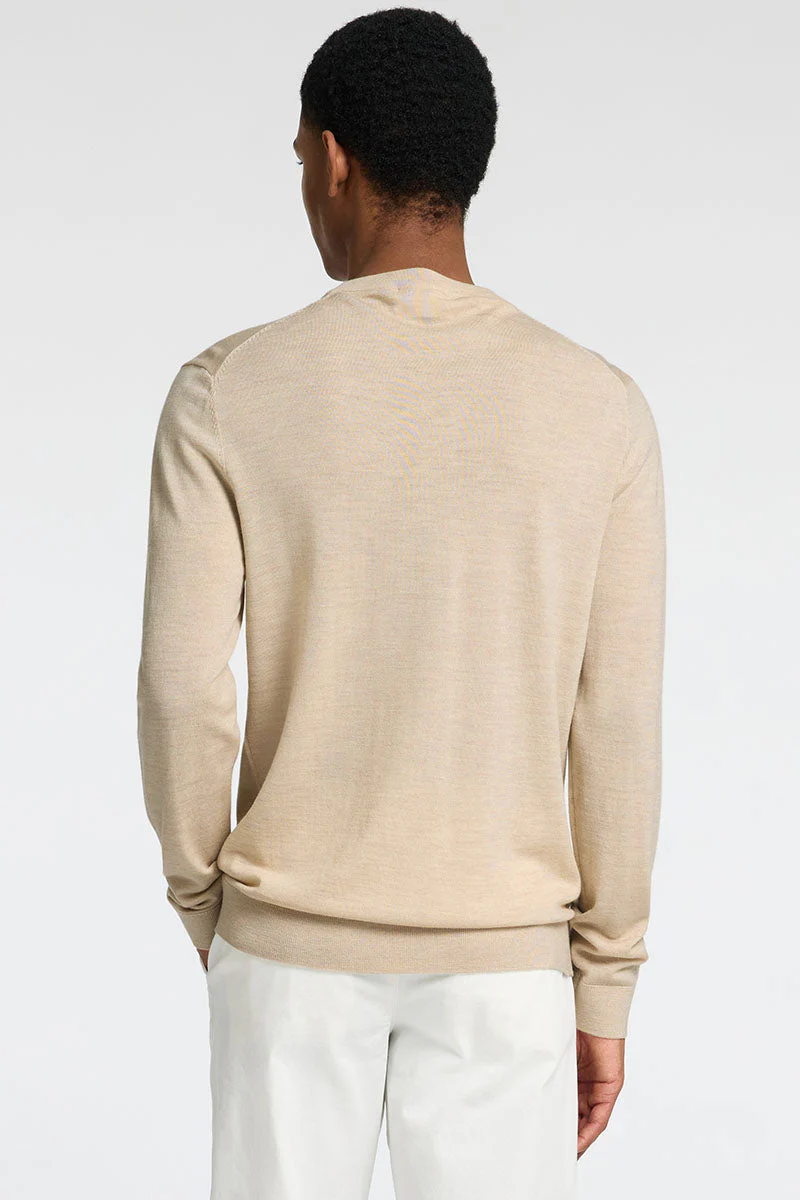 Selected Tray Merino Knit Crew Neck Oatmeal – Image 5