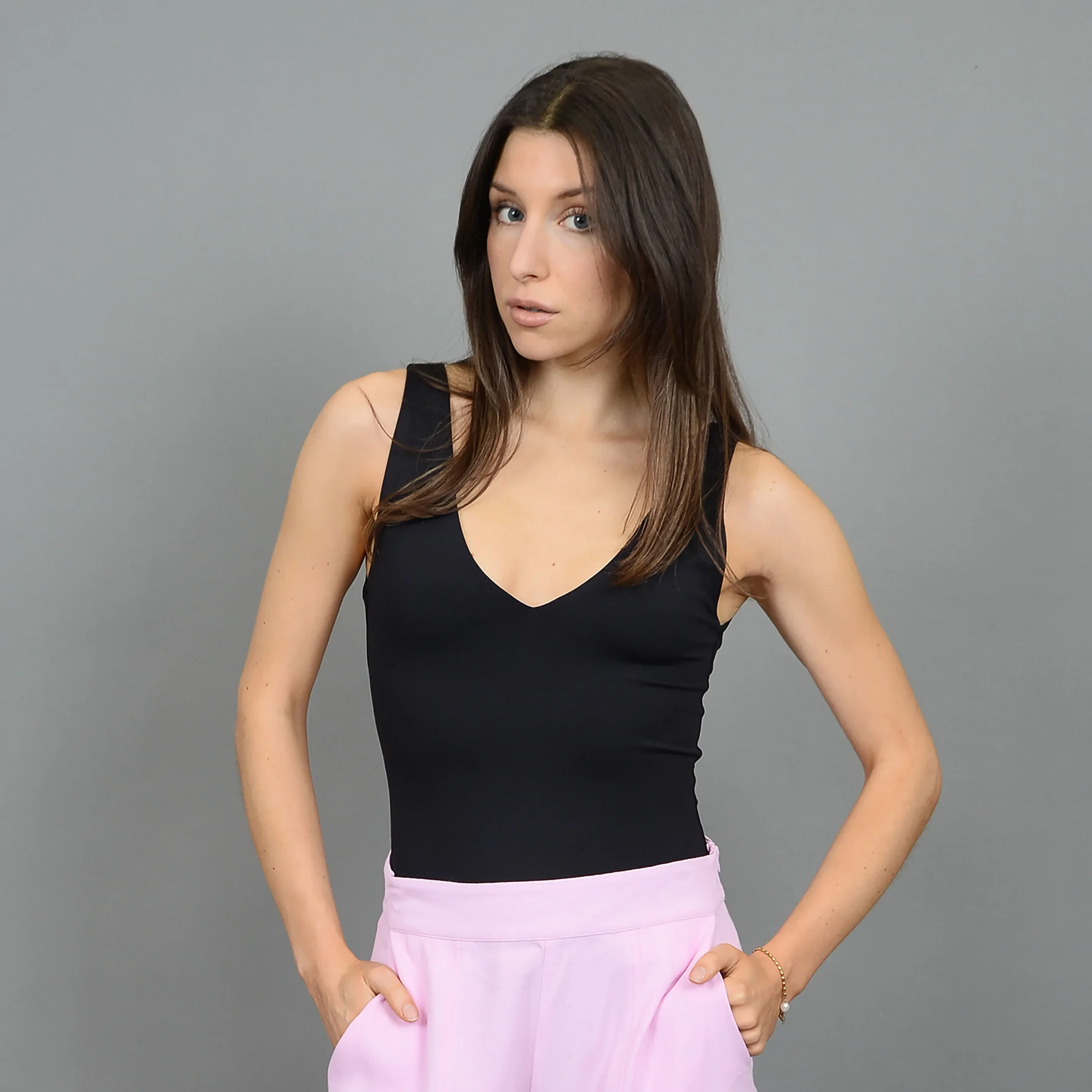 Body Valentina Sleeveless V-Neck Noir RD Style