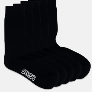 Jack & Jones JACBASIC BAMBOO SOCK 5 PACK NOOS Black Black - Black - Black - Black