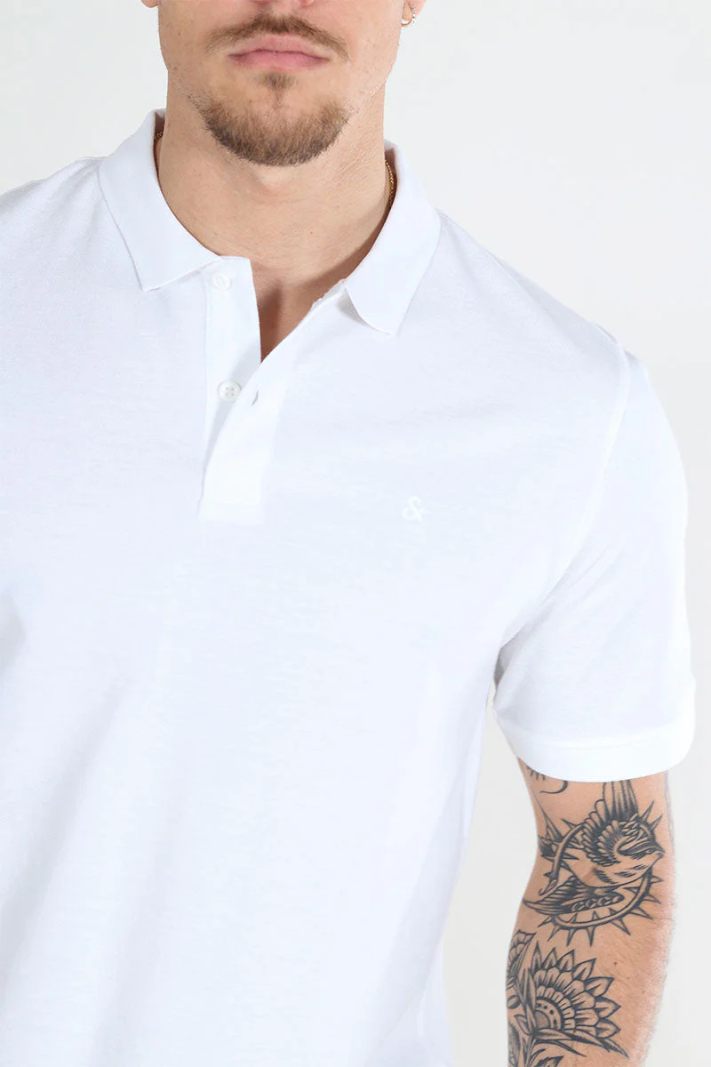Jack & Jones Basic Polo SS White – Image 4