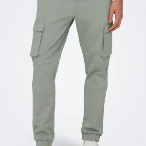 ONLY & SONS Cam Stage Cargo Cuff Pants Wrought Iron
