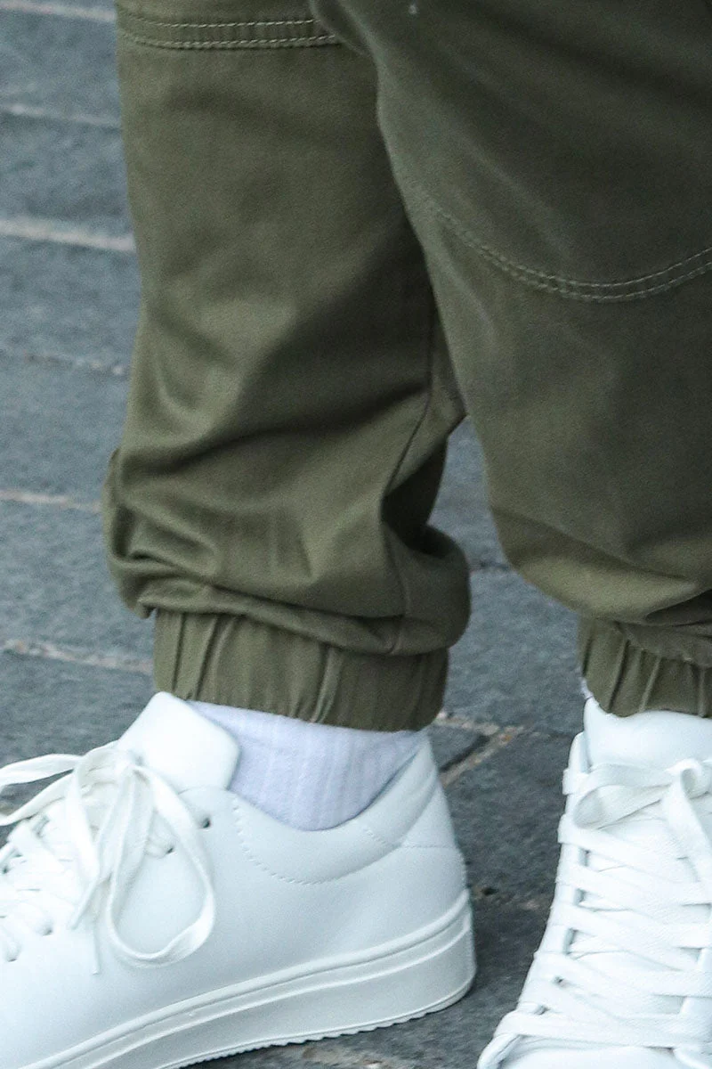 Only & Sons Cam Stage Cargo Cuff Pants Olive Night – Image 5