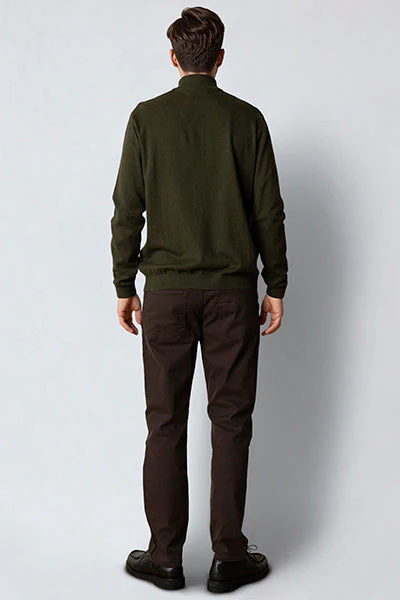 Clean Cut Copenhagen Claude half-zip knit Rosin melange – Image 5