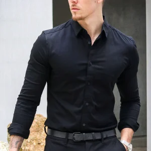ONLY & SONS Miles LS Stretch Shirt Black