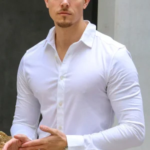 ONLY & SONS Miles LS Stretch Shirt White