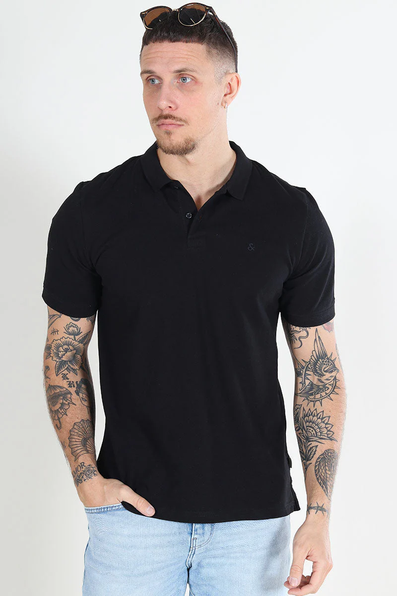 Jack & Jones Basic Polo SS Black – Image 2