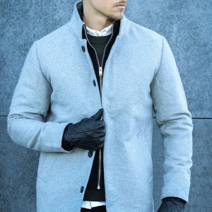 Jack & Jones Harrison Wool Jacket Light Grey Melange