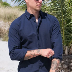 Selected Slim Sun Linen Shirt LS Sky Captain