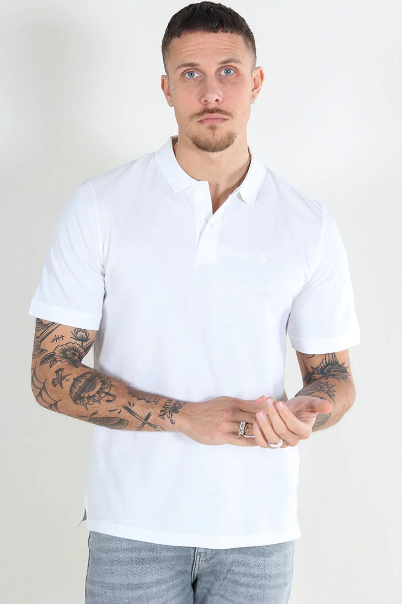 Jack & Jones Basic Polo SS White – Image 2