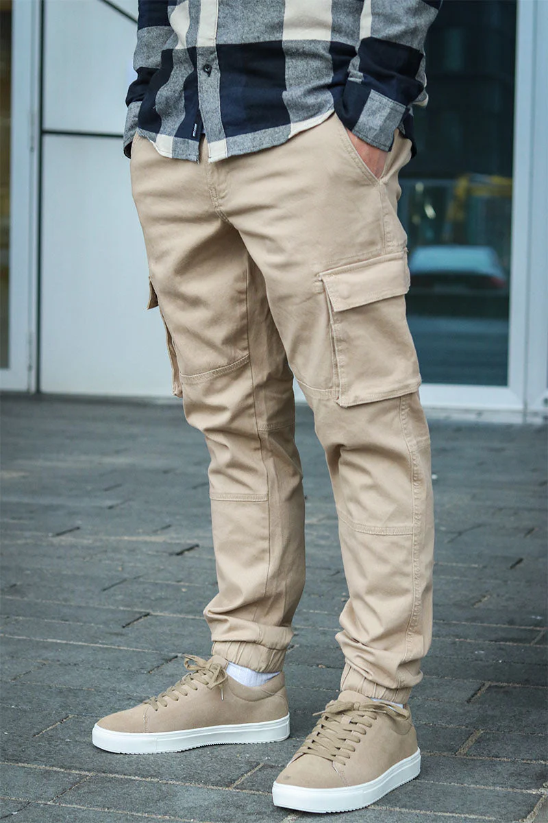 Only & Sons Cam Stage Cargo Cuff Pants Chinchilla – Image 2
