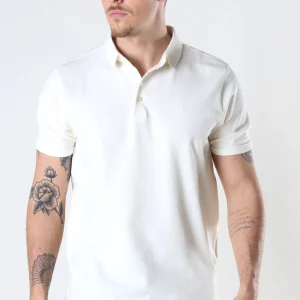Clean Cut Copenhagen Silkeborg Stretch Polo Ecru