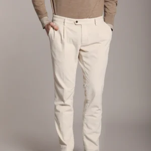 New York Time 1 Pinces men's chino pants in 500 wale corduroy regular fit