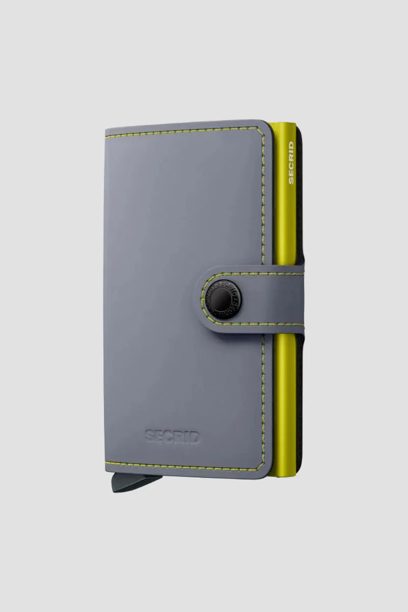 Secrid Miniwallet - Matte Grey & Lime