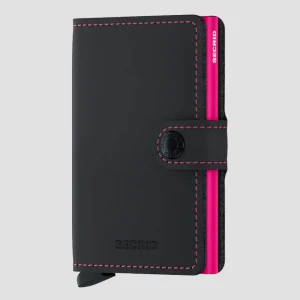 Secrid Miniwallet - Matte Black & Fuchsia