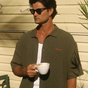 Chemise Wash Check Relaxed Vert Rhythm