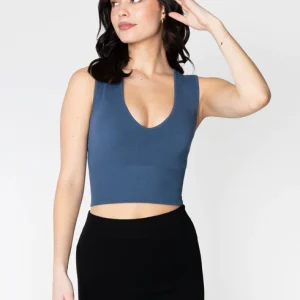 Bamboo Deep V Rib Denim C'est Moi