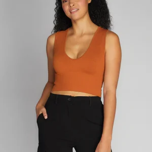 Bamboo Deep V Rib Ginger C'est Moi