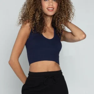 Bamboo Deep V Rib Navy C'est Moi