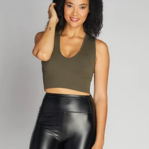 Bamboo Deep V Rib Olive C'est Moi