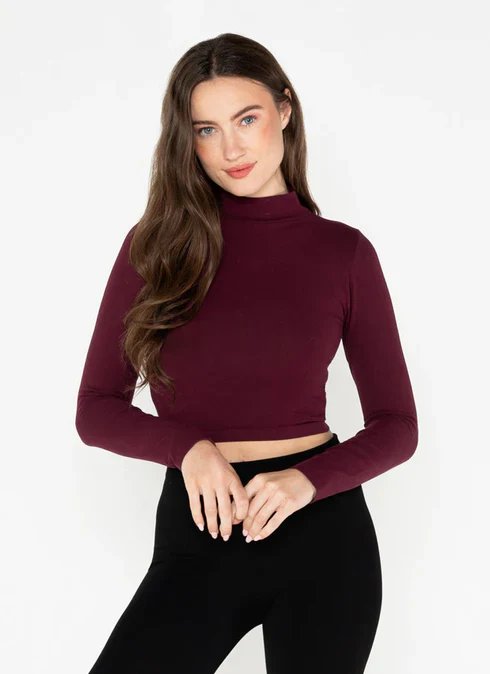 Bamboo L/S Crop Mock C'est Moij – Image 3