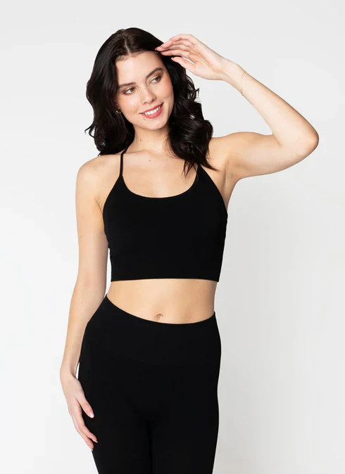 Bamboo Ribbed Cross Back Tank C'est Moi – Image 6