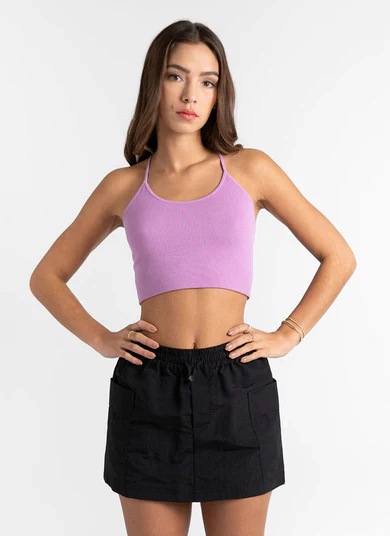 Bamboo Ribbed Cross Back Tank C'est Moi – Image 7