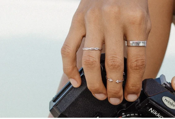 Bague 5mm Band Argent Twenty Compass – Image 3