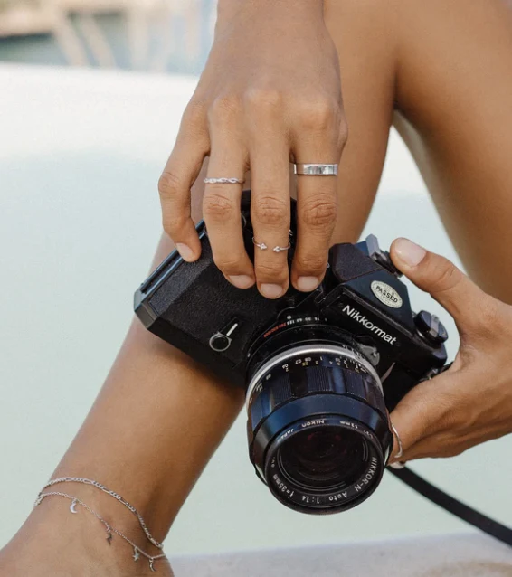 Bague 5mm Band Argent Twenty Compass – Image 4