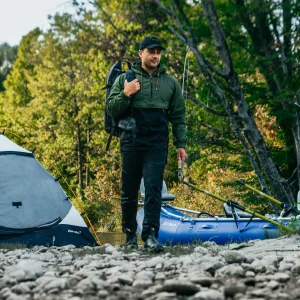 Manteau Léger Anorak Vert & Noir Hooké