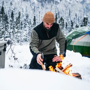 Polaire Tech Fleece Olive & Noir Hooké