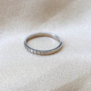 Bague Carreaux Argent Horace Jewelry