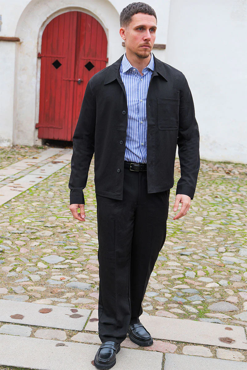 ONLY & SONS Miro Tailored Regular Fit Overshirt Black – Image 5