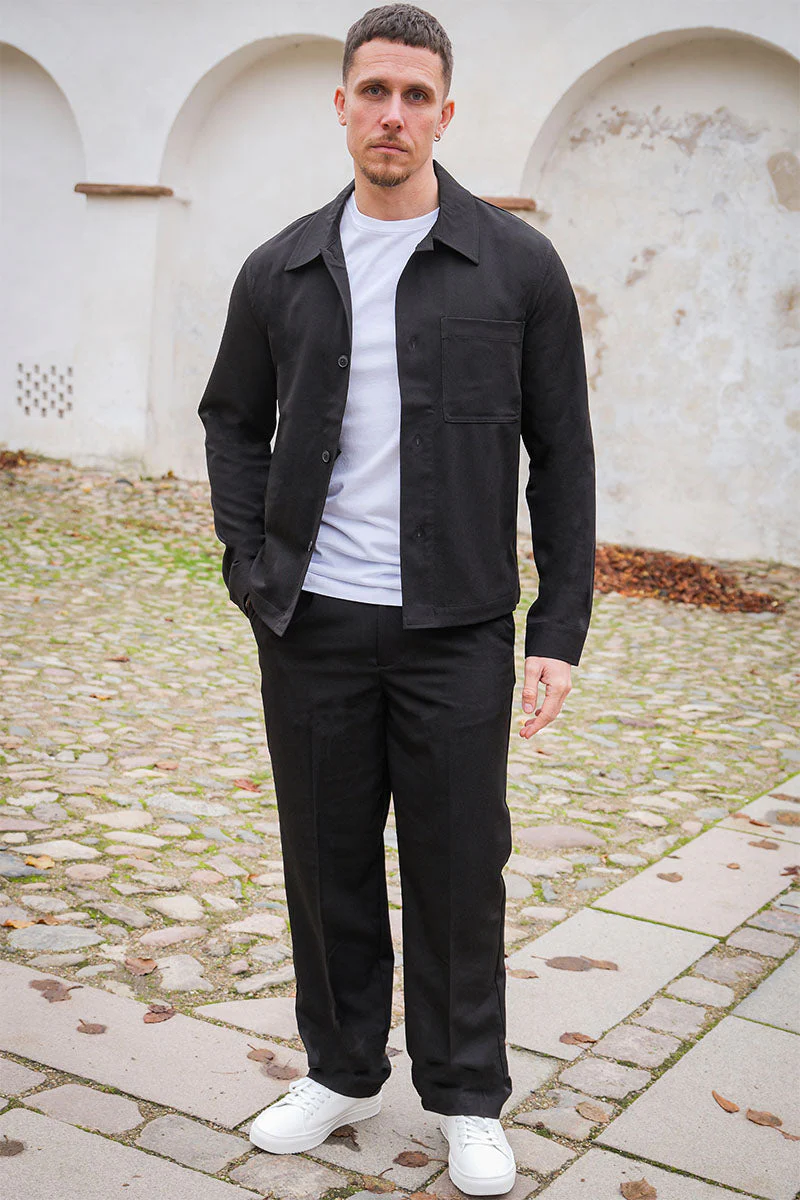 ONLY & SONS Miro Tailored Regular Fit Overshirt Black – Image 3