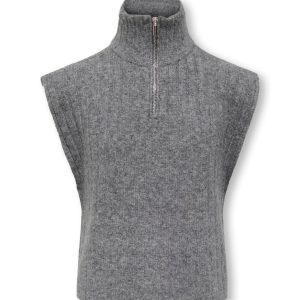 Pull-overs Kids only girl Kogjeanett life sl rib roll vest cp knt