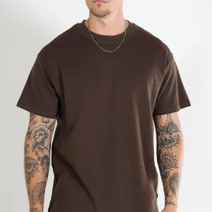 Solid Danton Box Fit Tee Slate Black