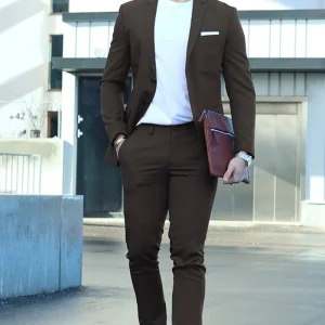 Jack & Jones Premium Franco Slim Fit Suit Black Coffee