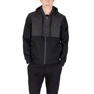 Antony Morato Black Zip Hooded Sweatshirt Men