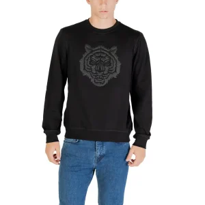 Antony Morato Homme Sweatshirt noir à col rond imprimé automne-hiver