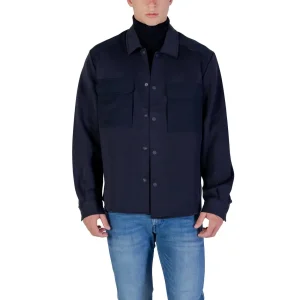 Antony Morato Mens Long Sleeve Blue Shirt for Fall Winter