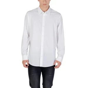 Armani Exchange Classic Blanc Chemise à manches longues pour hommes
