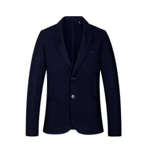 Armani Exchange Hommes Printemps Été Bleu Blazer long avec poches avant